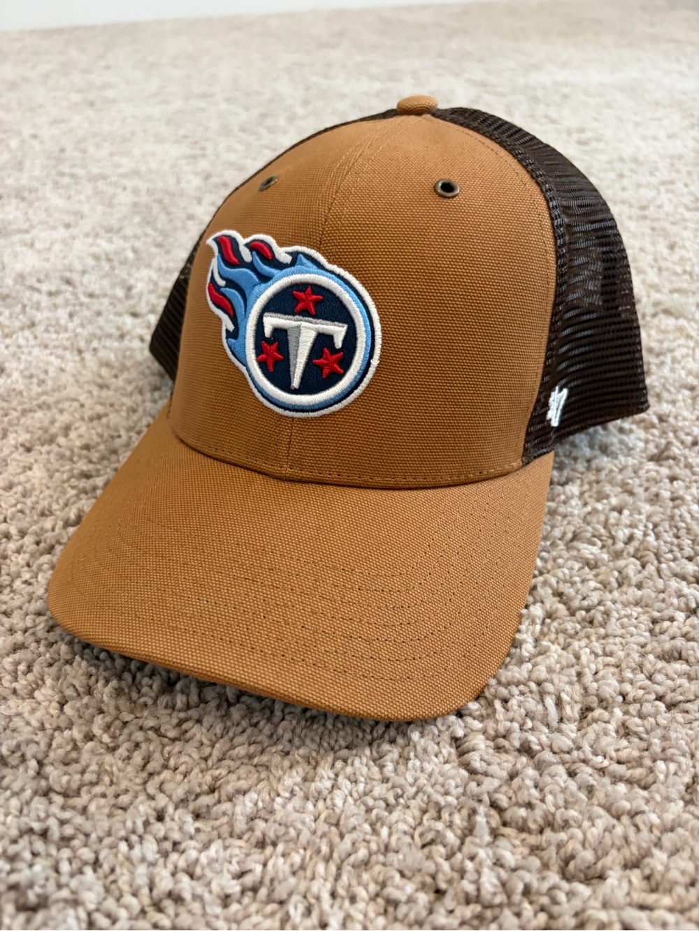 '47 Men's Tennessee Titans Brown Trucker Hat